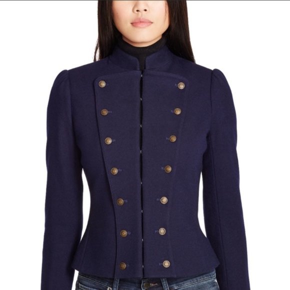 Polo Ralph Lauren Jackets & Blazers - Polo Ralph Lauren Navy Blue Military Jacket Size 0